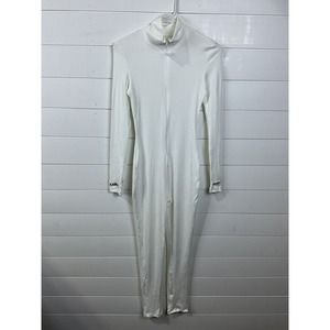 Mealiya Women Embrodery Zipper High Necky Bodycon Jumpsuit‎